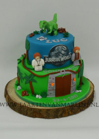 Communie taart Jurassic park
