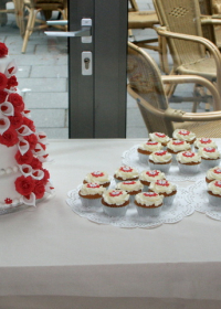 Bruidstaart met cupcakes